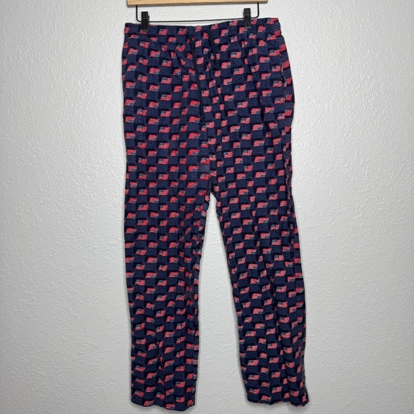 Men's Club Room Charter Club Medium Pajama pants w/American Flag print cotton - Picture 3 of 10